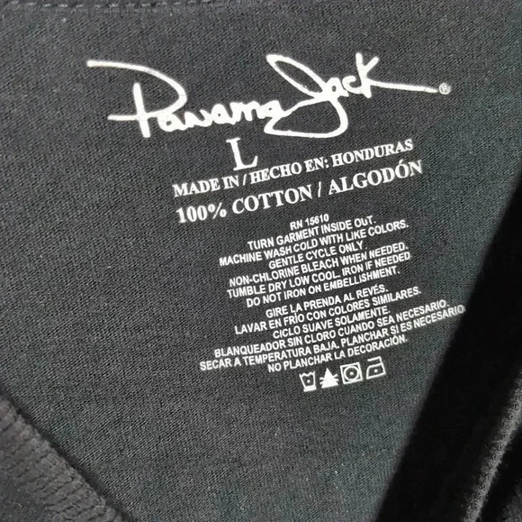 Panama Jack Saturday Night Line Up Black tshirt sz L 100% cotton - Picture 3 of 3